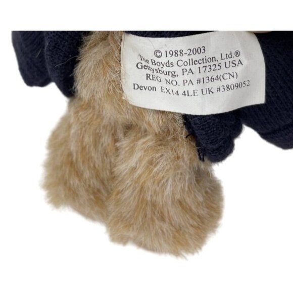 Boyds Bear Plush Bear 4" Mini Message Thinkin of Ya Kisses Blue Sweater - Picture 8 of 9